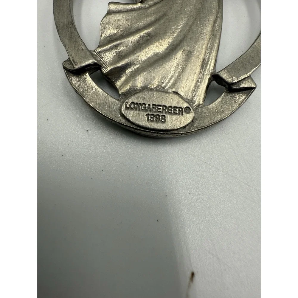 Longaberger Baskets Pewter Angels Joy Love Friendship Peace Christmas Lot Of‎ 8